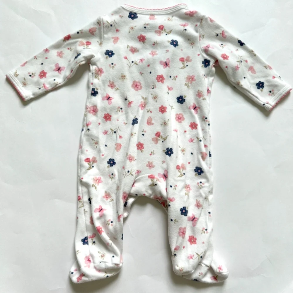 Carter's Baby Girl Pajamas Footed One Piece Floral Sleeper Size 3M Carter's